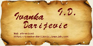 Ivanka Darijević vizit kartica